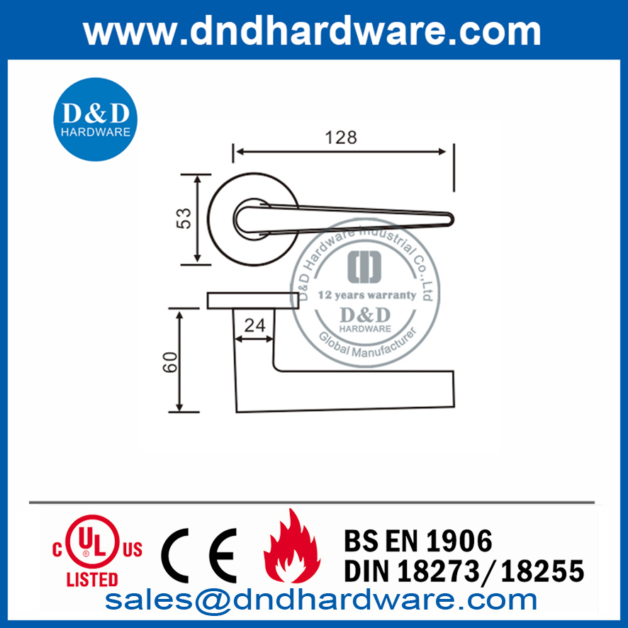 重型门用现代不锈钢实心拉手-DDSH044