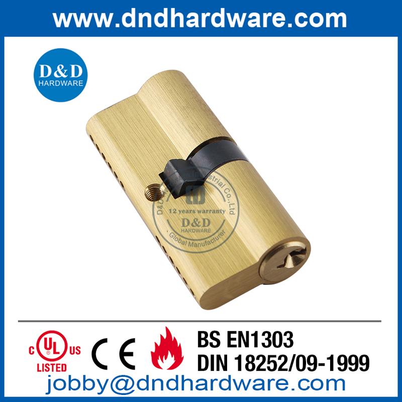 EN 1303 Solid Brass Stain finish silinder pintu ganda Lock-DDLC003