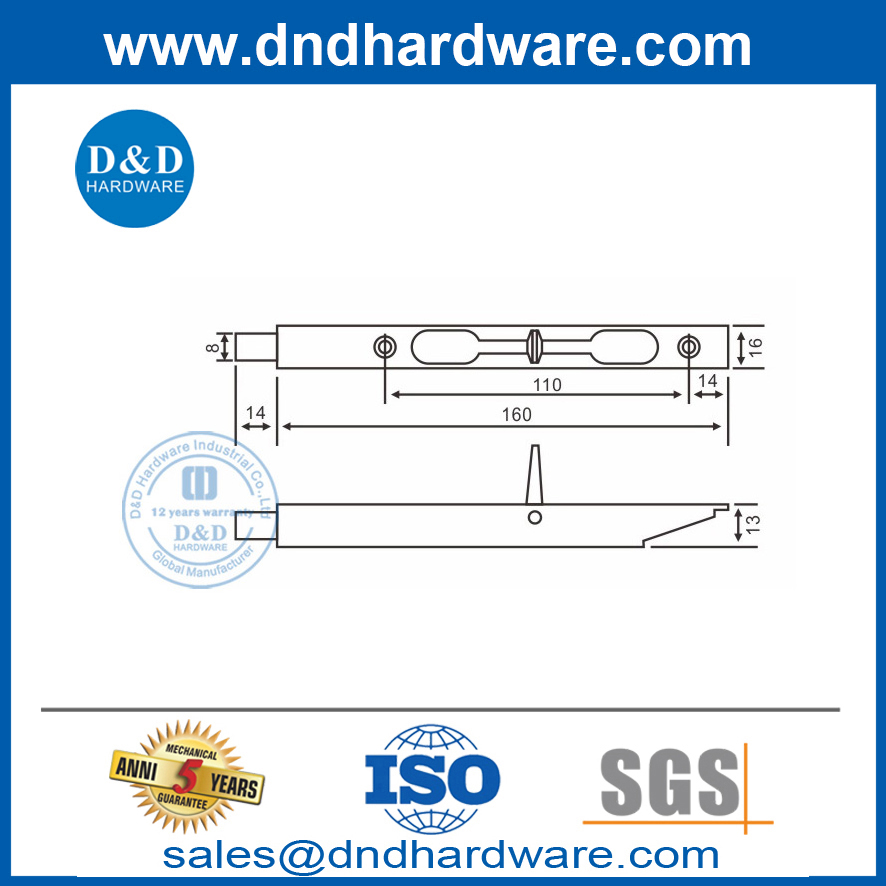 Keamanan Modern Stainless Steel Jenis Kotak Tersembunyi Pintu Siram Baut-DDDB007