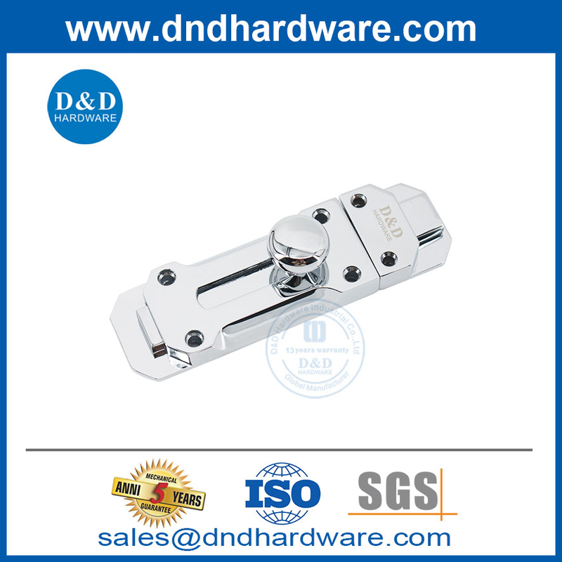 สังกะสีอัลลอยด์ขัดเงาโครเมี่ยมโครเมียมด้านหน้า Bolt ผู้ผลิต DDDB025