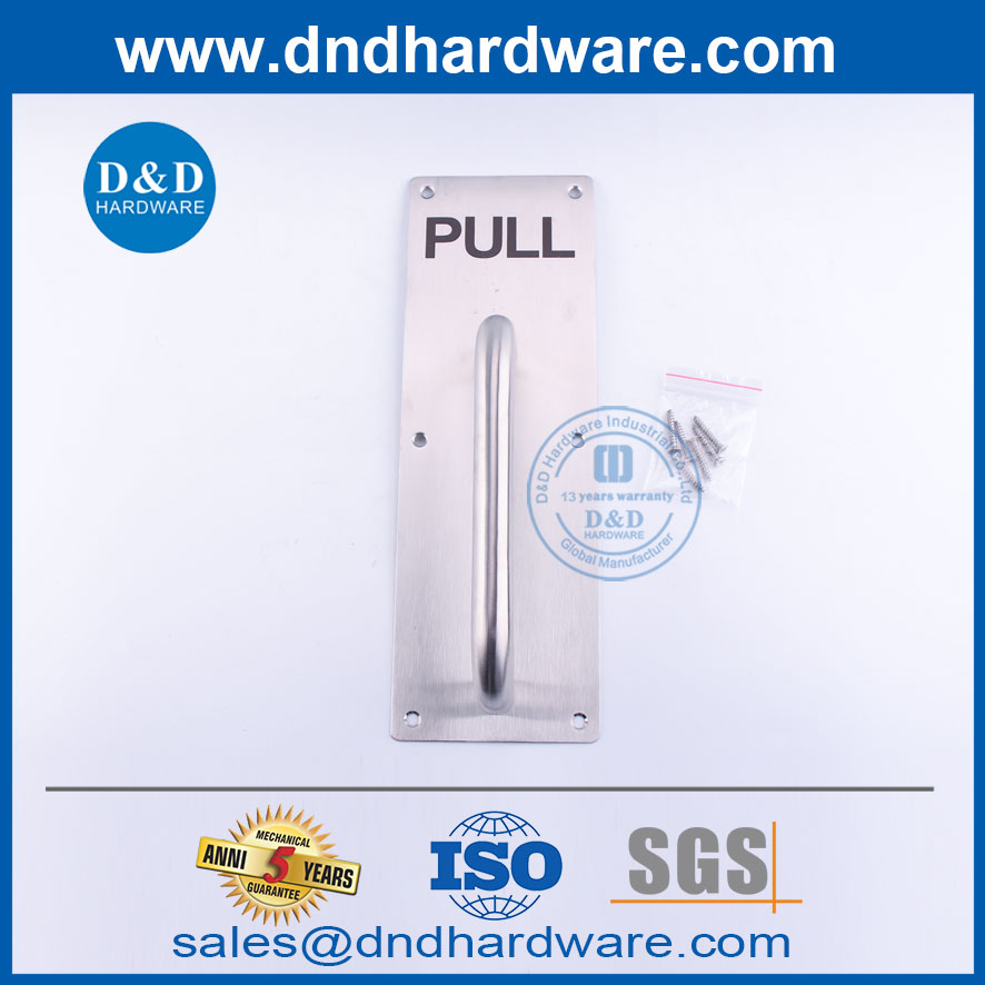 SSS316 ที่จับ SS316 กว้าง 100 มม. พร้อมจานสำหรับประตูหน้า DDPH023