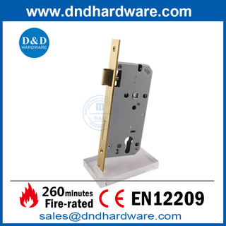 CE EN12209缎面黄铜前门硬件门钥匙锁ddml009 