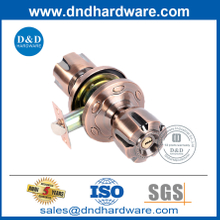 สังกะสีอัลลอยด์โบราณการออกแบบทองแดงล็อคด้ามจับสำหรับประตูไม้ DDLK052