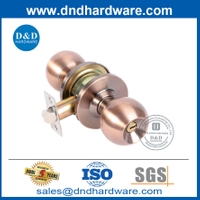 ทองแดงโบราณเสร็จสิ้นการทำประตูอัลลอยด์ลูกบิดพร้อมกุญแจล็อคคีย์ DDLK046