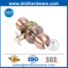 ทองแดงโบราณเสร็จสิ้นการทำประตูอัลลอยด์ลูกบิดพร้อมกุญแจล็อคคีย์ DDLK046