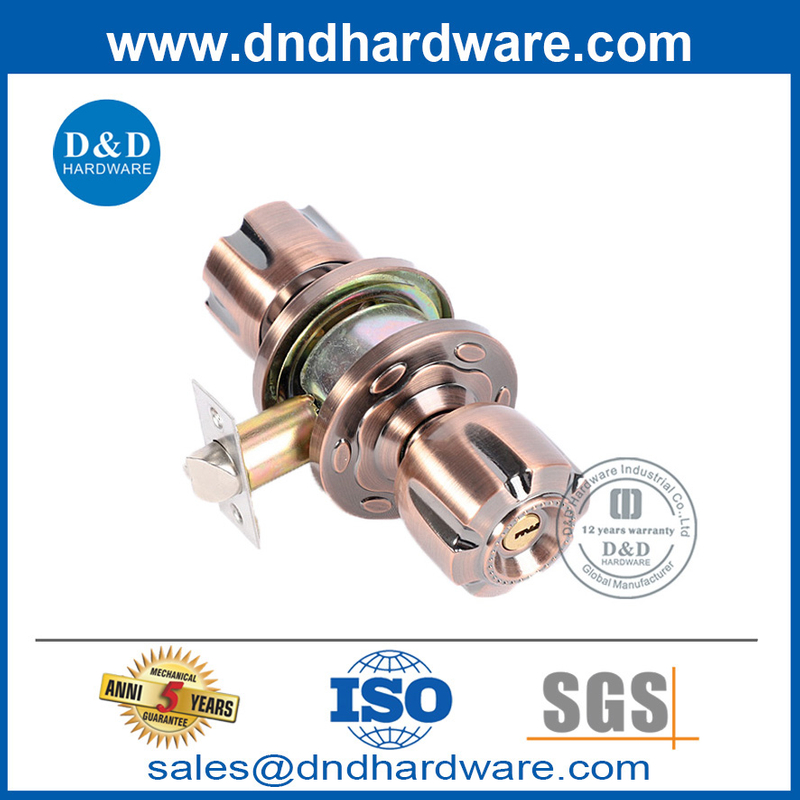 Alloy Alloy Alloy Antique Copper Door Lockset สำหรับ Metal Metal Door-DDLK043