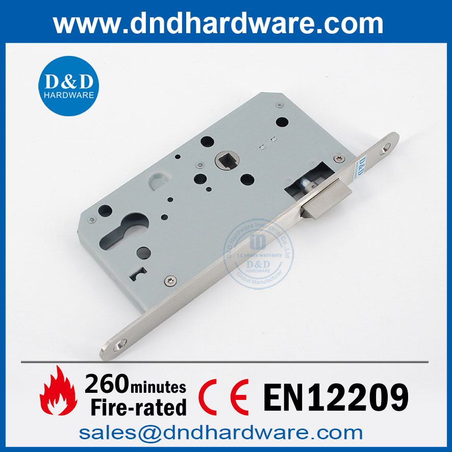 EN12209 ล็อคสแตนเลสรอบ Forend Fire ได้รับการจัดอันดับประตูล็อคล็อค DDML011R 