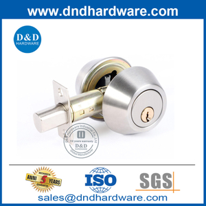 锌合金银色缎面镍新前门圆柱锁deadbolt-ddlk023