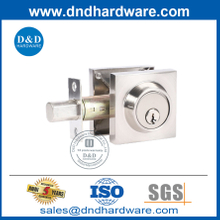 สังกะสีโลหะผสมซาตินนิกเกิลสแควร์ลูกบิดประตูด้านนอก Deadbolt-DDLK030