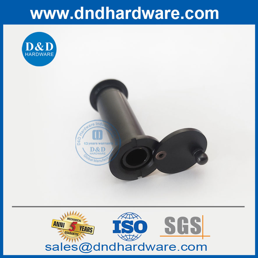 โลหะผสมสังกะสี Matt Black 160 องศาผู้ชม Peephole สำหรับประตูหลัก DDDV001