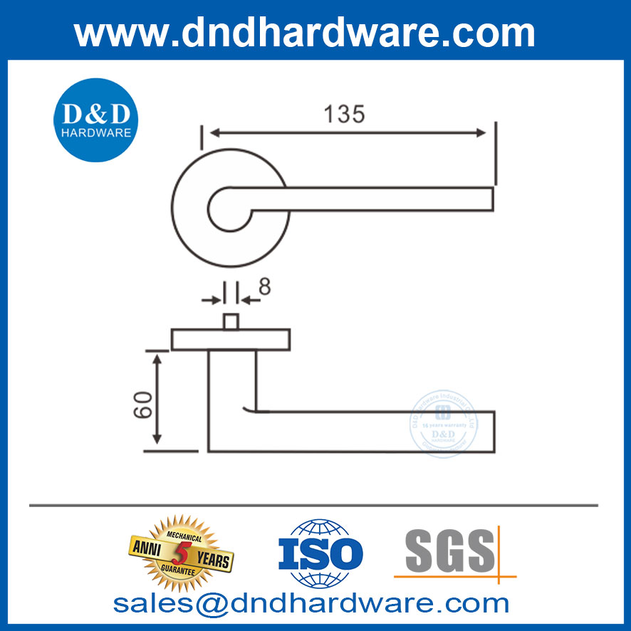 Manijas de las puertas industriales de acero inoxidable manijas de las puertas modernas DDTH022
