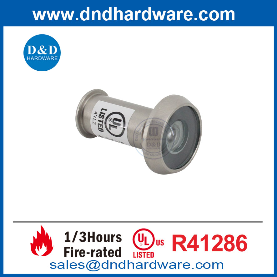 เวอร์ชัน 180 องศา UL Fire Door Safety Viewer Peephole พร้อม Cover-DDDV010