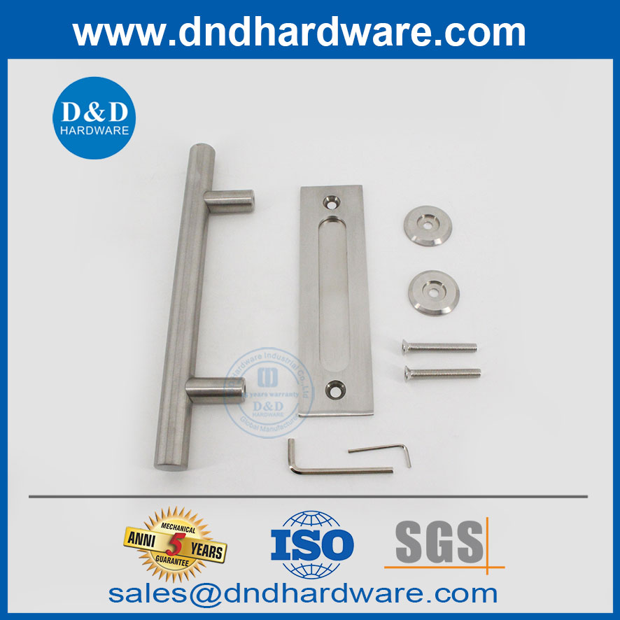 สแตนเลสสตีลประตูสองประตูยุ้งฉางฮาร์ดแวร์ฟลัลพล็อตด้ามจับ DDBD102