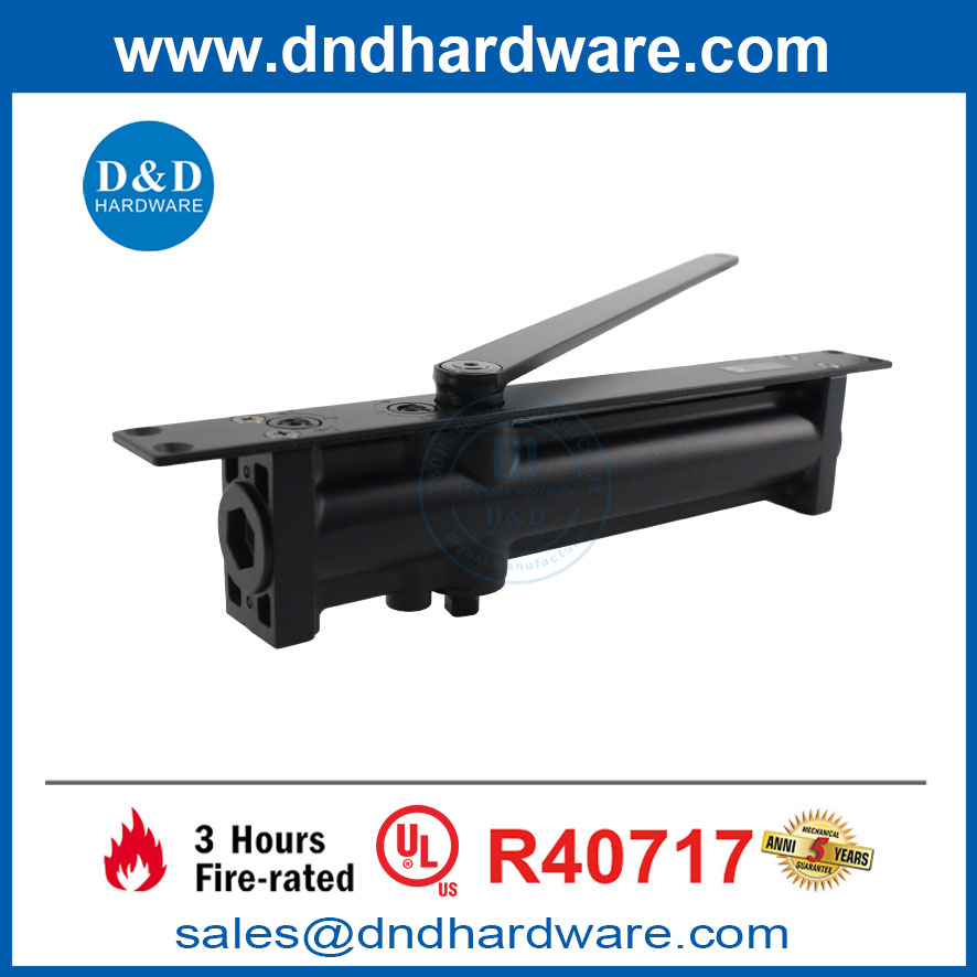 UL Fire Resistance Dual Swing 150 องศาการควบคุมประตูใกล้โรงงาน Hardware DDDC054