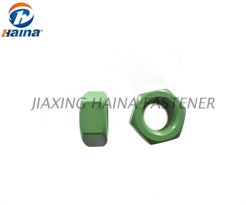 Tuerca hexagonal de acero inoxidable DIN934 verde Xylan 1070 recubierta de teflón PTFE 