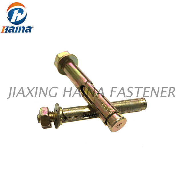 Ancla de acero galvanizada de alta resistencia de la manga del metal con la nuez y Washre