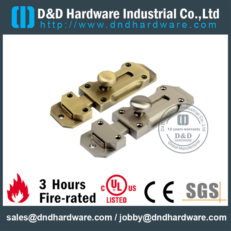 金属门用锌合金铸造仿古黄铜平门螺栓-DDDB025