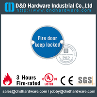 SUS304 Fire Door Indication Melingkar Sign Plate untuk Pintu Kayu -DDSP007