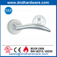 Manija de palanca sólida para puerta exterior de seguridad de acero inoxidable personalizado-DDSH007