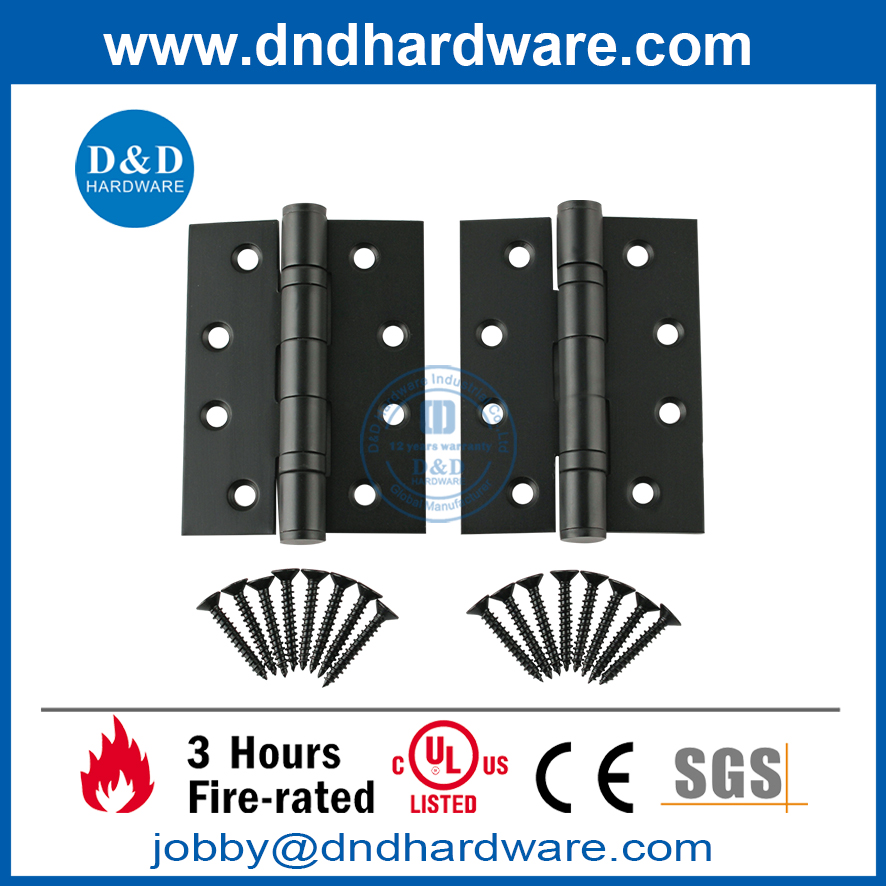 Hardware de porta classificado contra fogo CE preto SS304 para portas interiores