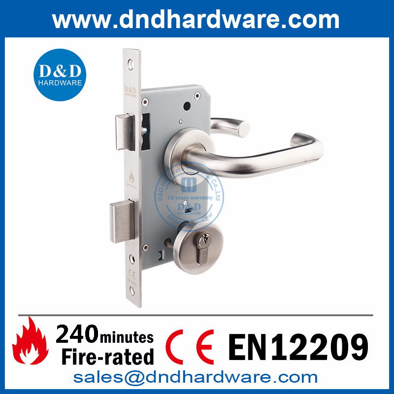 SS304 CE Fechadura de porta classificada contra fogo-DDML009