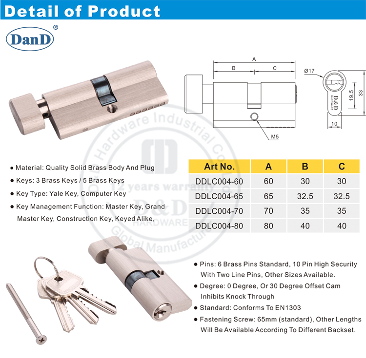 Mortise Cylinder-D&Dハードウェア