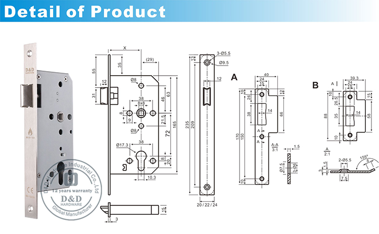 Latch Latch Lock-DDML011-D&D Hardware