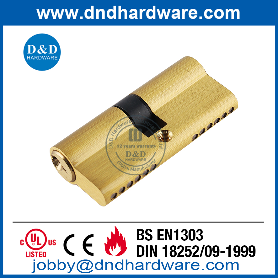 EN 1303 Solid Brass Stain finish silinder pintu ganda Lock-DDLC003