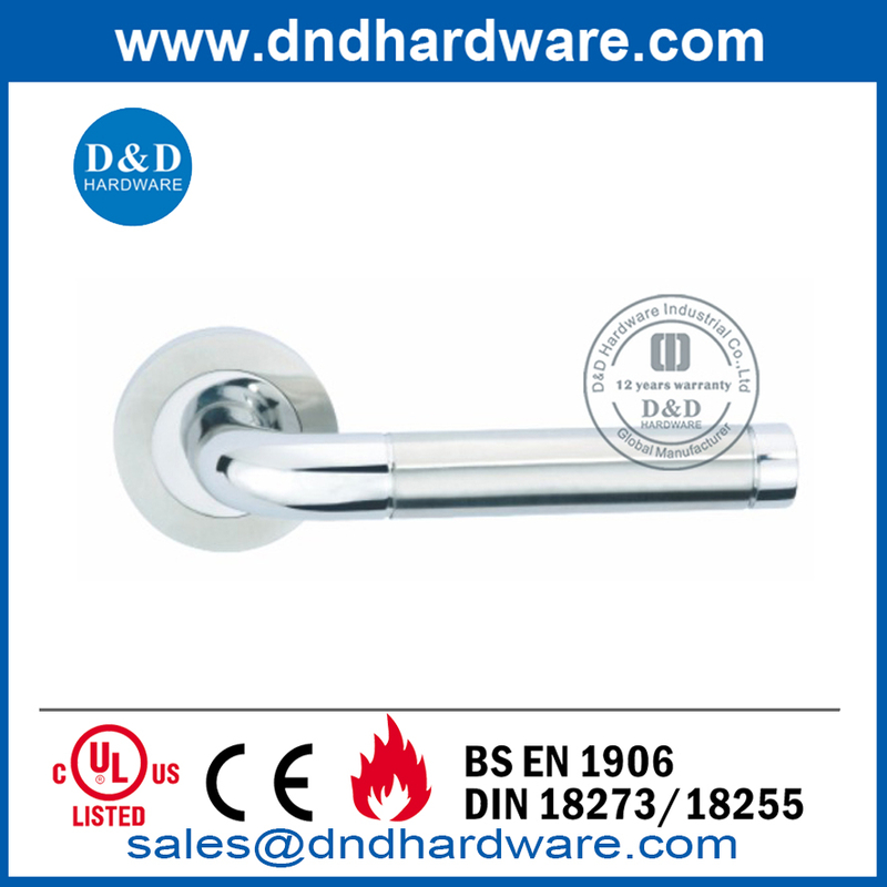 Alavanca da porta do tubo oco de aço inoxidável destro-DDTH021