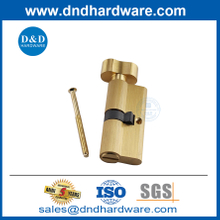 Satin Gold Finish 70 มม. ห้องน้ำยุโรปประตูทองเหลืองล็อคกระบอกสูบ DDLC007