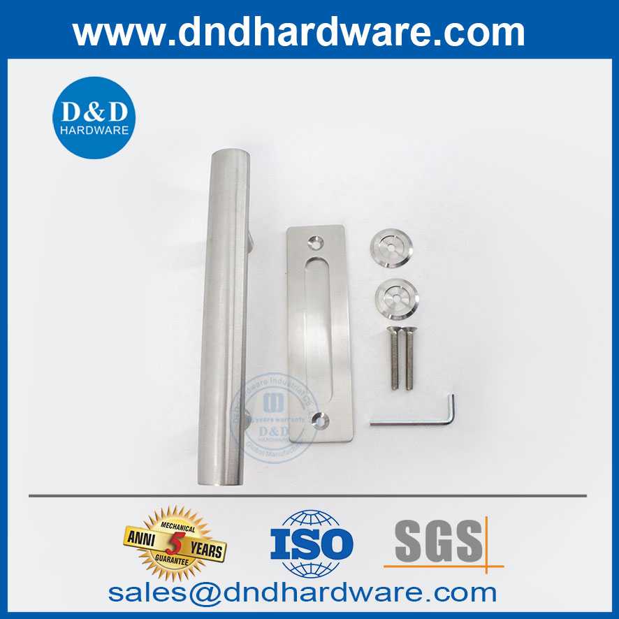 มือจับประตูสแตนเลสสีเงินที่จับประตูโรงนาที่ทันสมัยมือจับ DDBD101