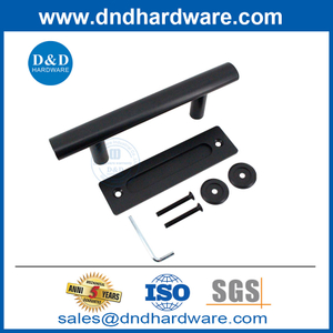 Pull de aço inoxidável e nivelado de serviço preto para o celeiro deslizante, maçaneta-ddbd101