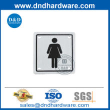 Placa de señalización de puerta de baño femenino SS304 con diseño moderno-DDSP002