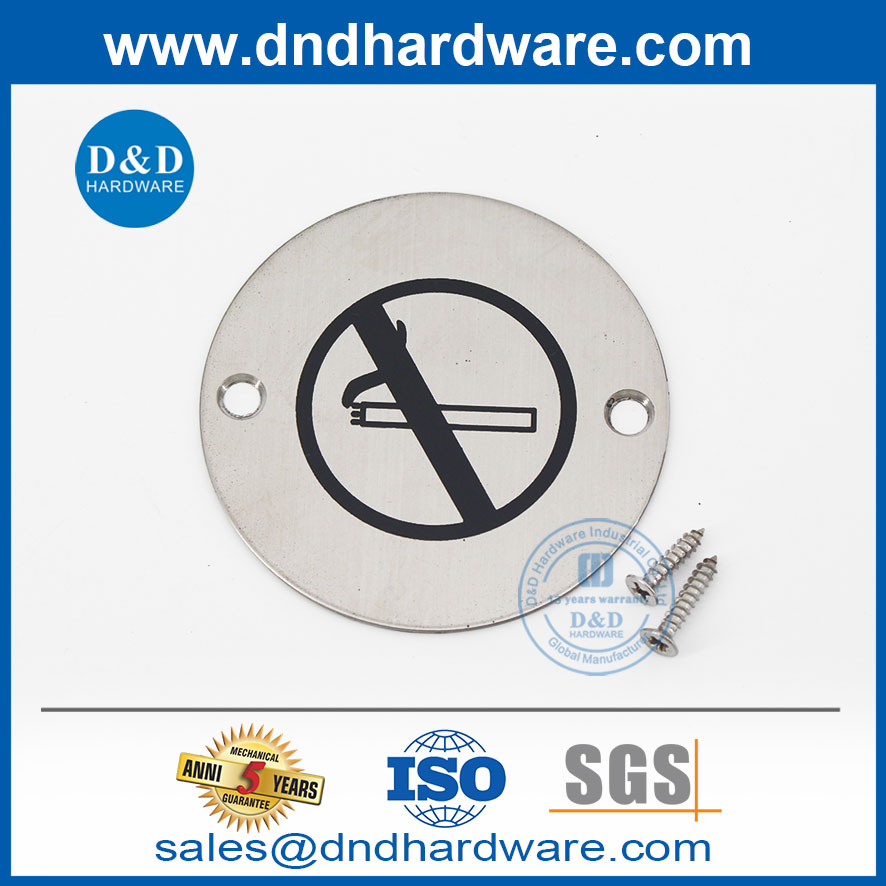 Placa de sinalização tipo redondo de aço inoxidável 316 - DDSP008