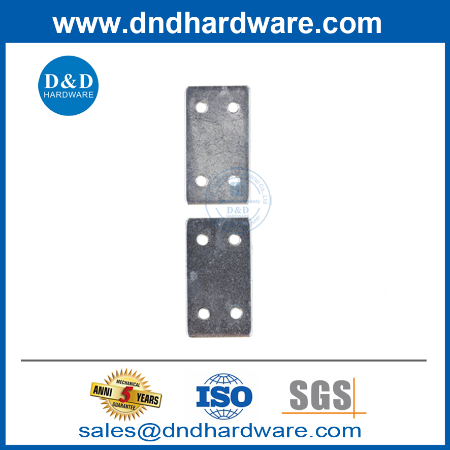 Placa de reforço de dobradiça da porta da bandeira de zinco de aço para porta pesada-DDHR002