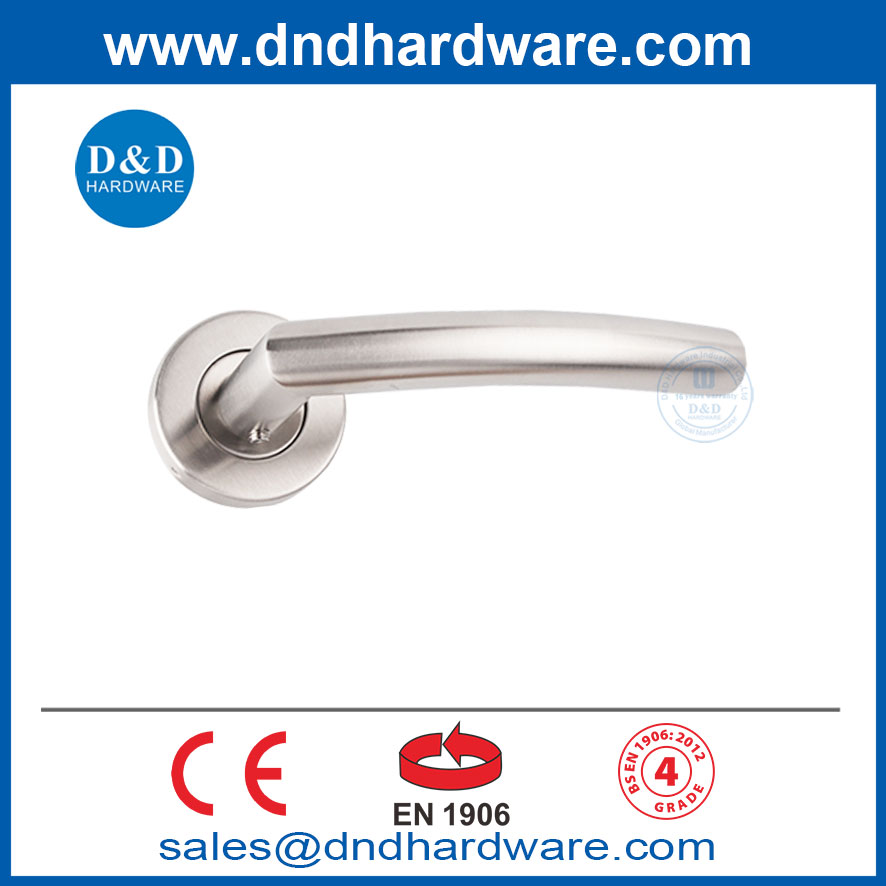 มือจับประตูความเป็นส่วนตัว EN1906 มือจับประตูสแตนเลสสตีลสำหรับห้องนอน DDTH011