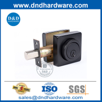 ประเภทสแควร์ Matt Black Zinc Alloy Storeroom Knob Deadbolt-DDLK020
