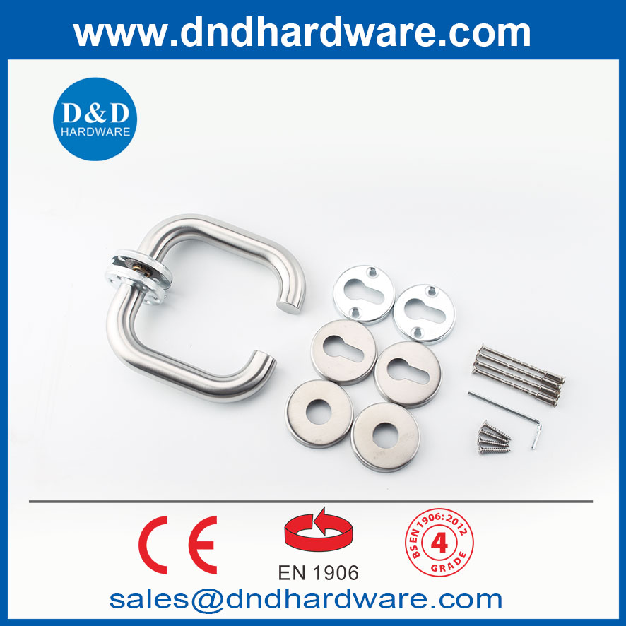 EN1906 มือจับประตูความเป็นส่วนตัวการตกแต่งภายในสแตนเลสฮอลโลว์กลวง DDTH001