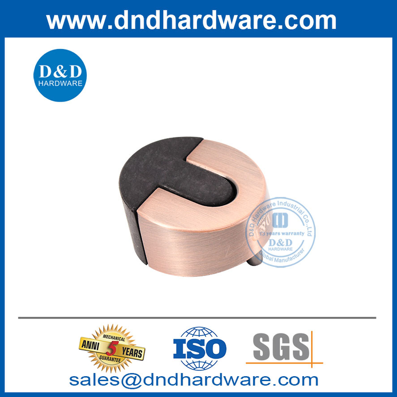 โลหะผสมทองแดงโบราณทรงกลมกลมโลหะประตูหยุด DDDS006