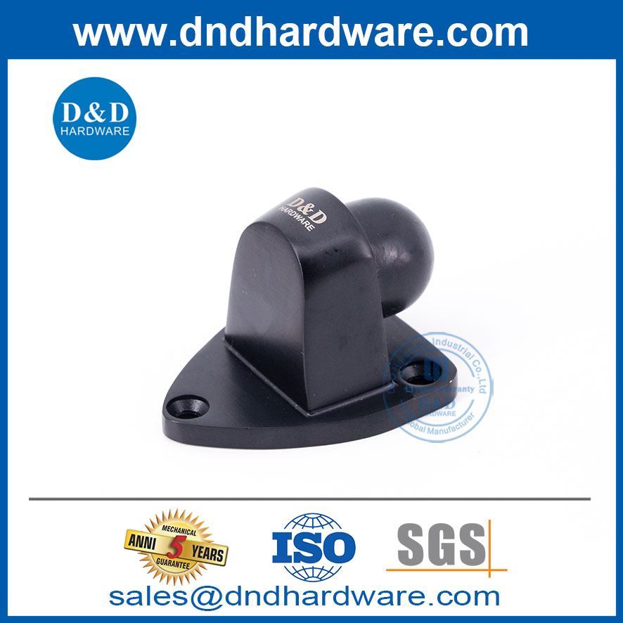 สแตนเลสสตีลพื้นติดตั้งประตูสีดำสำหรับประตูไม้ DDDS029-B