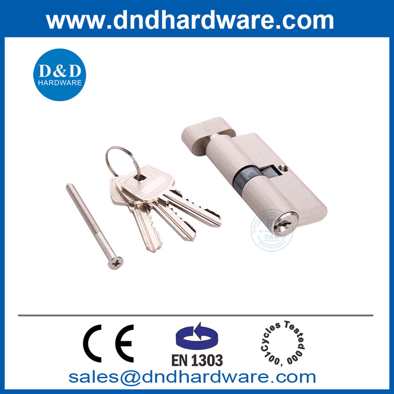 Security Cross Mortise Key EN1303 Single Open Open Brass Mortise Lock Cylinder-DDLC004