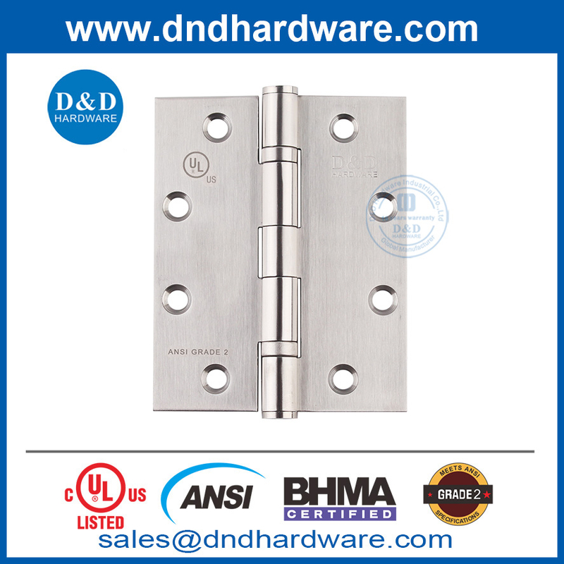 สแตนเลสสตีล 5 นิ้ว ANSI BHMA เกรด 2 บานพับประตูจัดอันดับประตูสำหรับตลาดตะวันออกกลาง DDSS001-ANSI-2