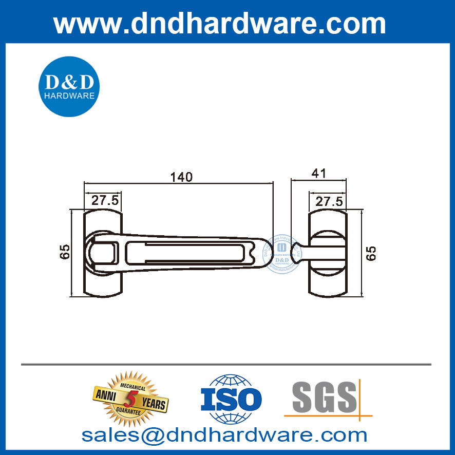 ผู้พิทักษ์ประตูความปลอดภัยที่ทันสมัยยามประตูสแตนเลสพร้อมยาง DDDG011