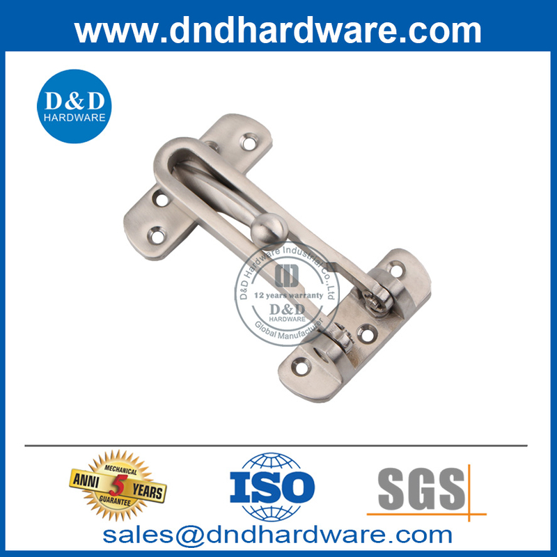 Protetor de porta de aço inoxidável de segurança moderno para porta de hotel-DDDG001