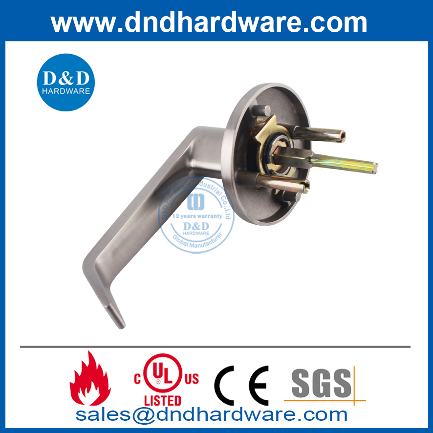 SUS304 Fire Rated Standard Lever Trim Lock untuk Perangkat Keluar-DDPD012