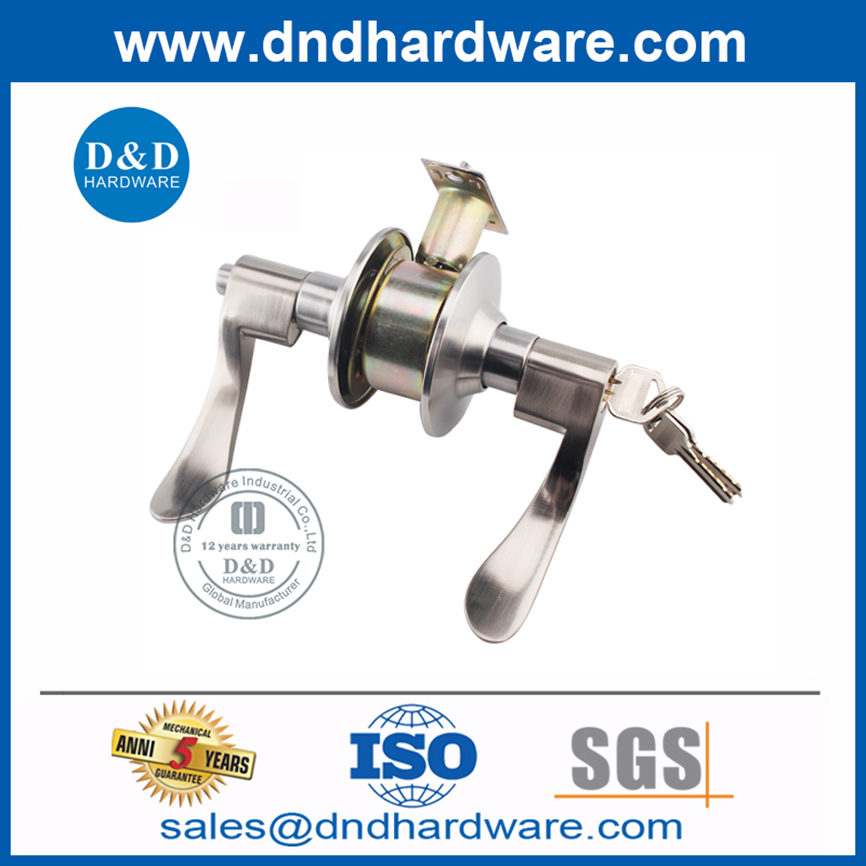 Zinc Alloy Lever Handle Lock Set untuk Pintu Komersial-DDLK005