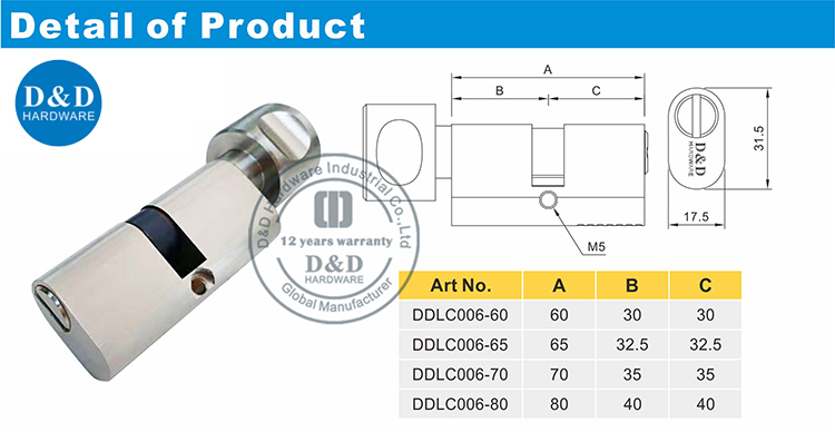 Perangkat Keras Cylinder-D & D Kamar Mandi Oval
