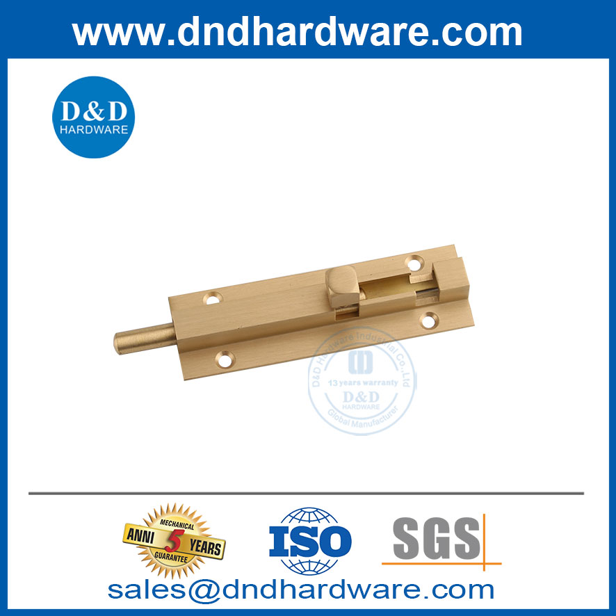 SUFACE MONTED SATIN ทองเหลืองสลักเกลียว BONT TOWER BOLT ใน Brass-DDDB016