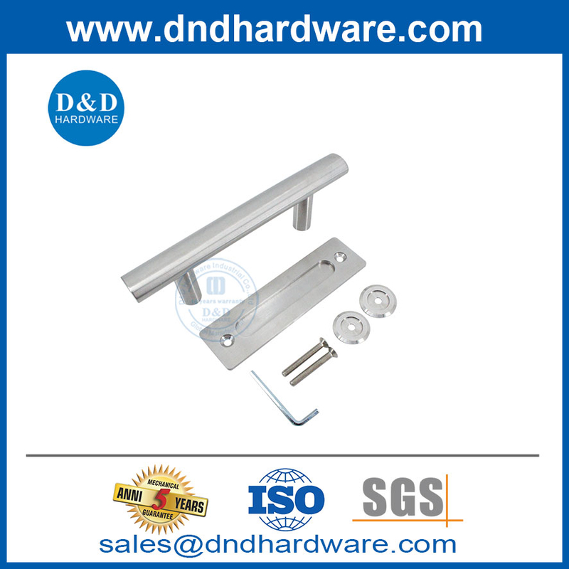 มือจับประตูสแตนเลสสีเงินที่จับประตูโรงนาที่ทันสมัยมือจับ DDBD101