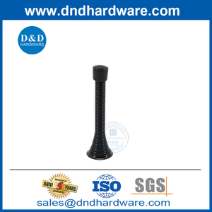 Bolsa da porta do chuveiro Aço inoxidável Black Zinc Loy Door Stopper em parede-DDDS054
